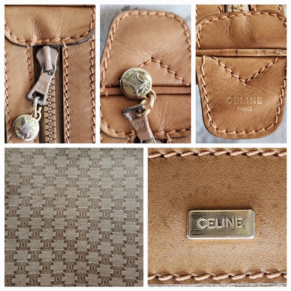 CELINE Macadam Boston Monogram Tan/Cream Duffle Bag UNISEX - Picture 13 of 16